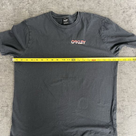 Oakley mens graphic tee black metalic white and orange size m Y2K 90’s - Picture 7 of 7